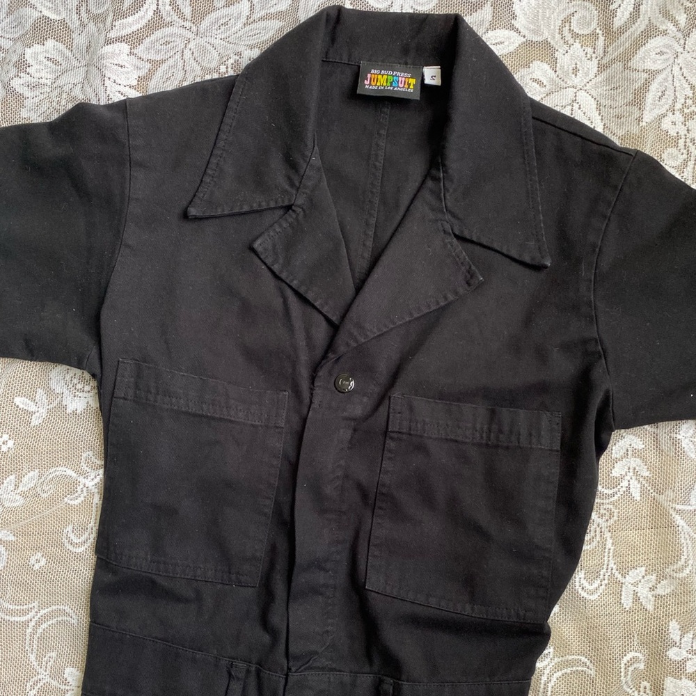 big bud press black short sleeve jumpsuit!